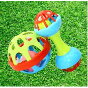 Soft Plastic Rubber Body Rolling Hand Bell Ball Baby Rattle Toy