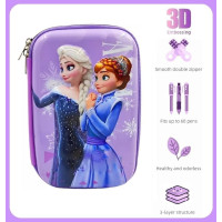 3D Frozen Pencil Case For Kids, Compass School Box Pencil Case